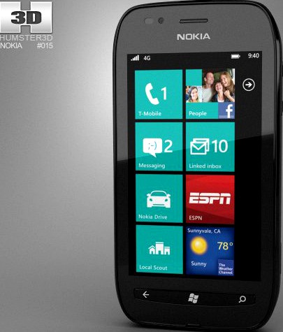 Nokia Lumia 710 3D Model