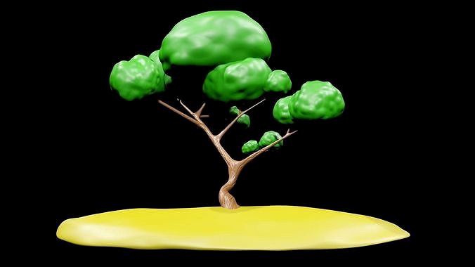 Low Poly Sculpt Tree Free 3D model Free for you