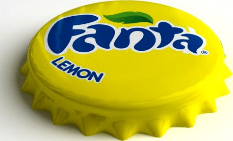 Fanta Lemon Bottle Tin Cap 3D Model