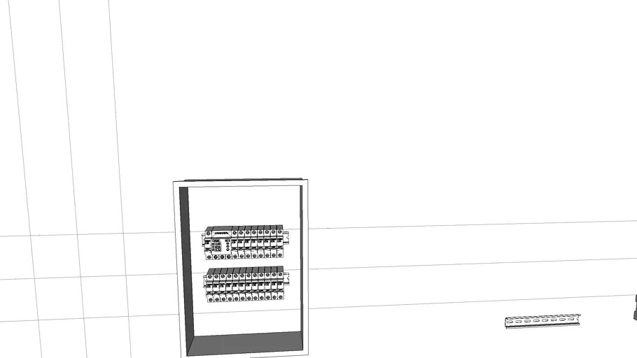 Electrical panel with automatic devices. Электрический щит с автоматами