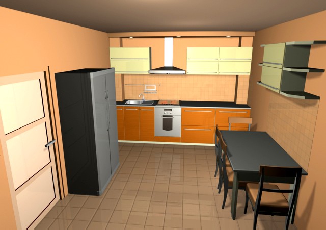 Kichen 3d scene 3D Model