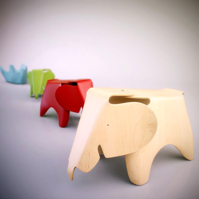 Plywood elephant Eames 3D Model