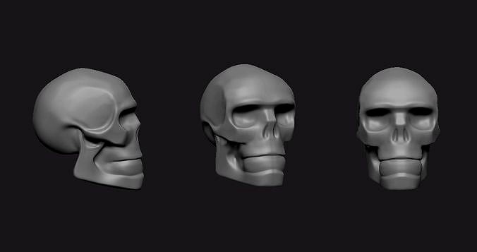 STYLIZED SKULL HIGH POLY