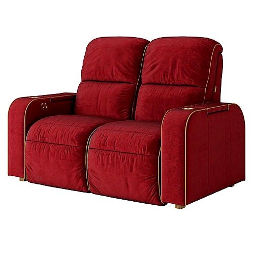 Moovia Dallas venice row 2 loveseats with pouf