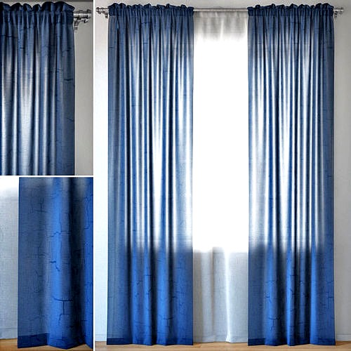Curtains 97 ERICA CRUSH VOILE Blue