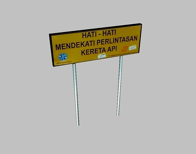 Indonesian Crossing sign