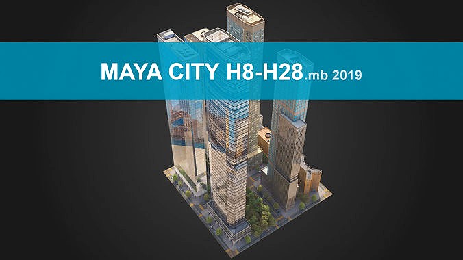 Realistic City District H8-H28 MAYA