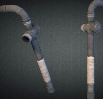 Pipe Weapon   Low Poly 3D Model
