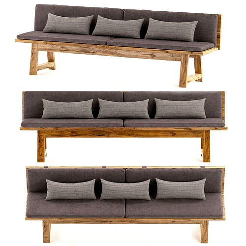 Wooden base modern sofa seating