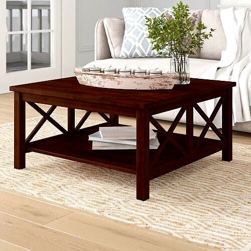 Rossitano Solid Wood Coffee Table with Storage