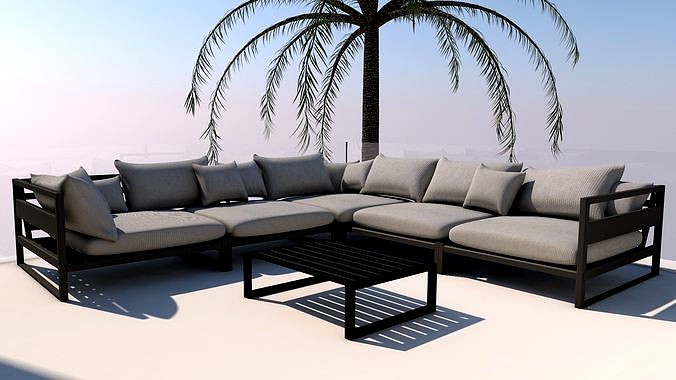 3D model of corner sofa