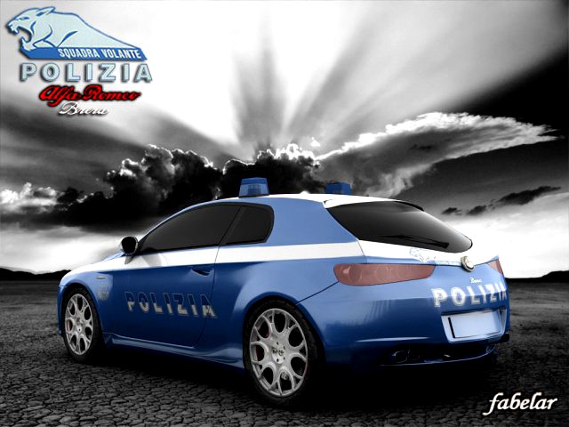 Alfa Brera Polizia std mat 3D Model