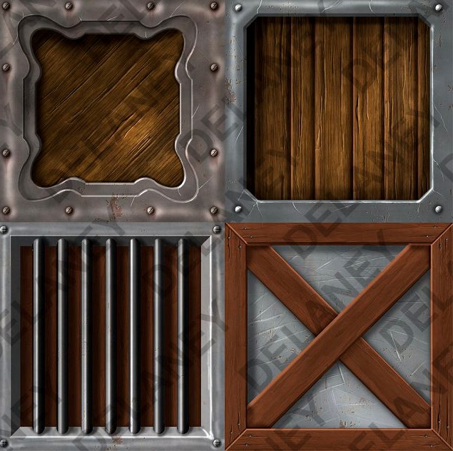 Hand Painted Crate Textures 3D Model