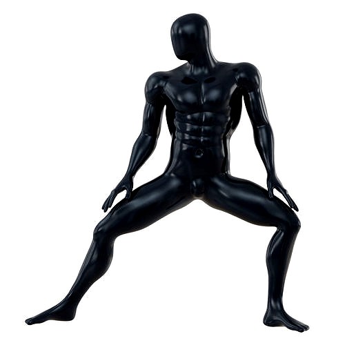 Abstract mannequin stands like Bruce Lee 140
