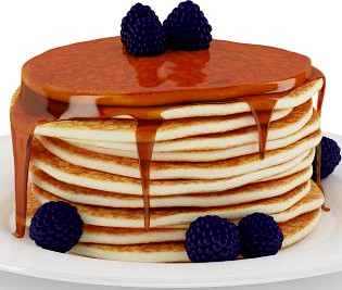 Pancakes with Syrup 3D Model