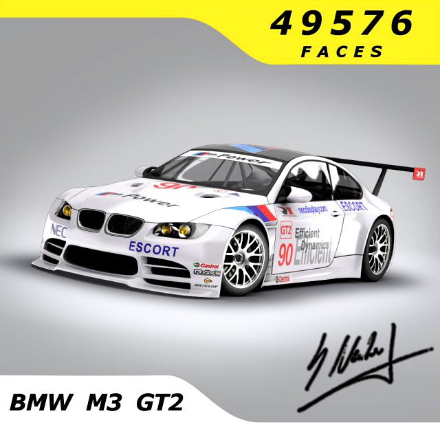 BMW M3 GT - GT2 - GT3 3D Model
