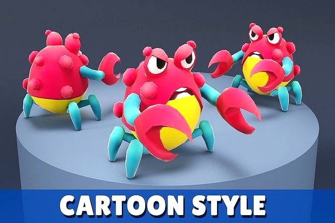 Cartoon Characters - Medium Mad Crab Warrior
