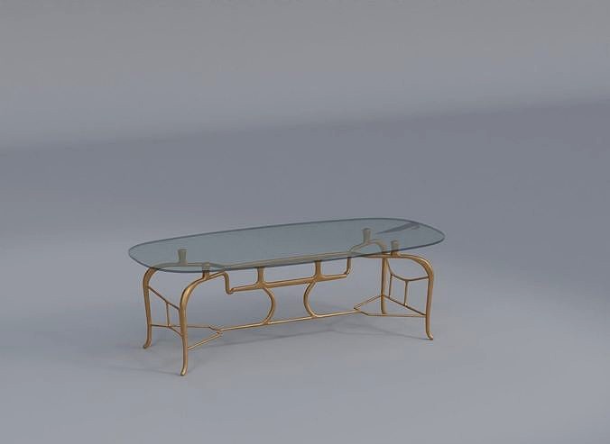 Acme Brass Rectangular Dining Table