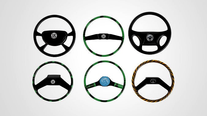 6 Indian bus steering in 3d