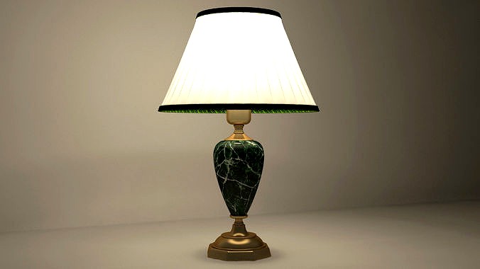 High-quality model of a table lamp with a lampshade