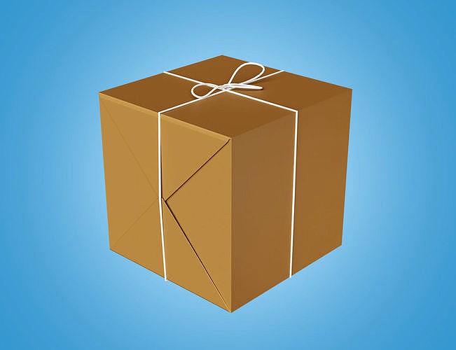 Parcel Box Render illustration 3D model