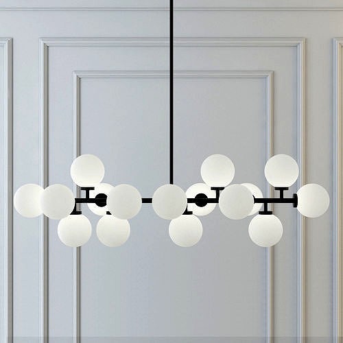 Bubble stik black chandelier