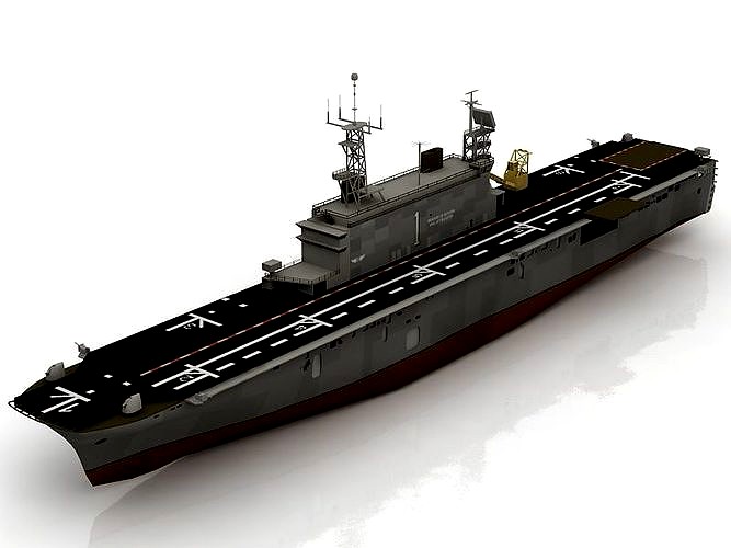 USS Tarawa LHA-1 Aircraft Carrier 3D model