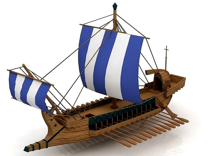 3D Greek Warship