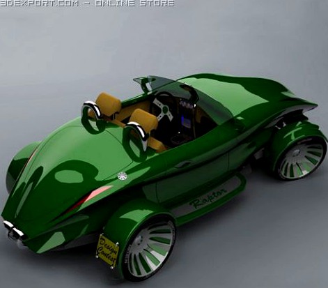 Amazing Concept Burton Car 3D Model