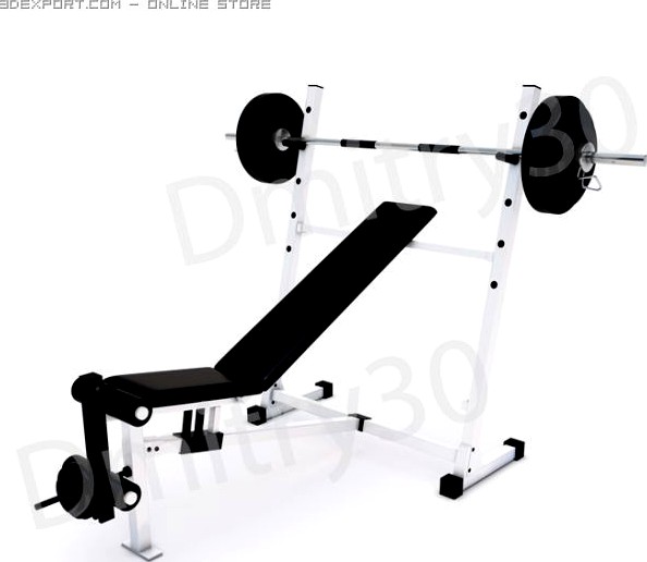 Fitness Home Gym for regular sports training 3D Model