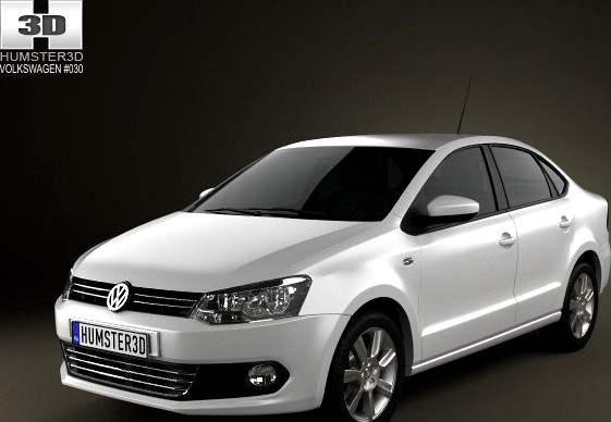 Volkswagen Polo sedan 2012 3D Model