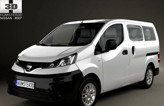 Nissan NV200 combi 2011 3D Model