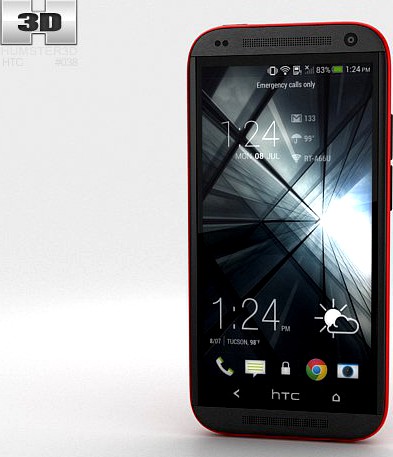 HTC Desire 601 Red 3D Model