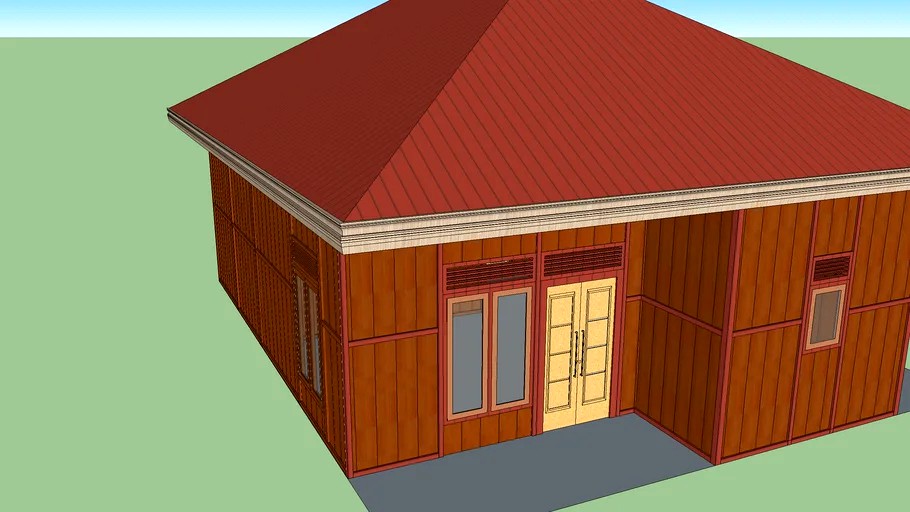 Rumah Kayu 3d model