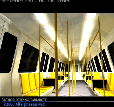 Subway train 2 3D Model