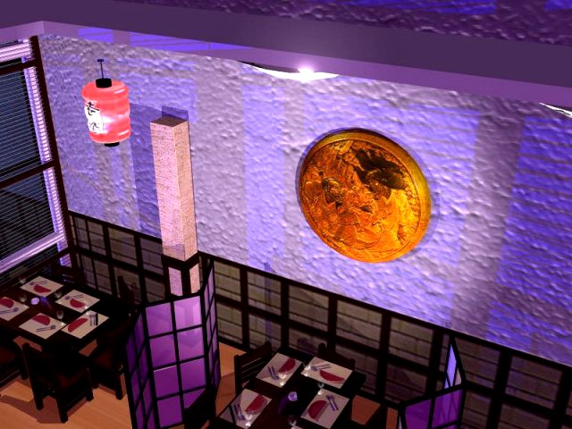 Japanese Restaurant 3D Model