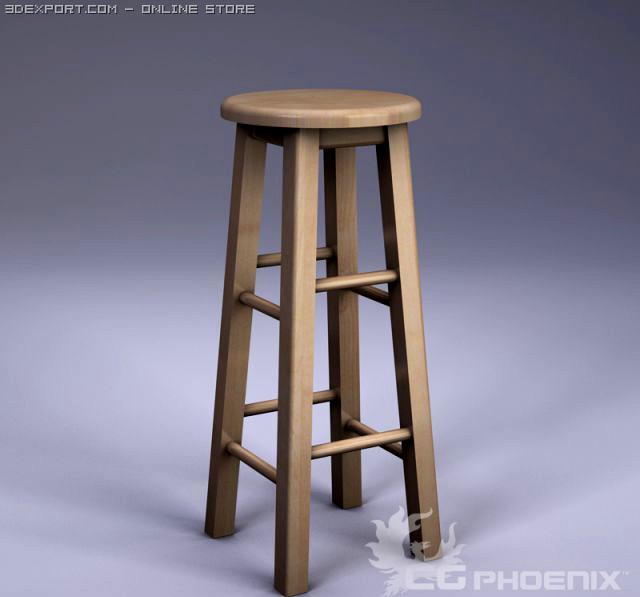 Tall stool 3D Model