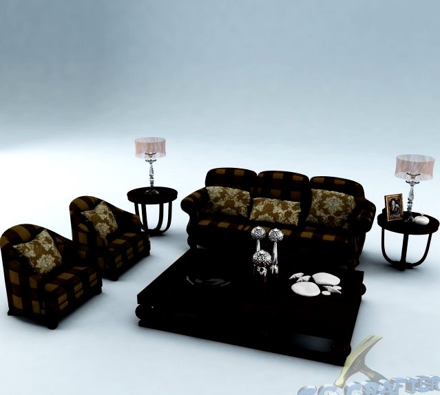 Sofa set 015 3D Model