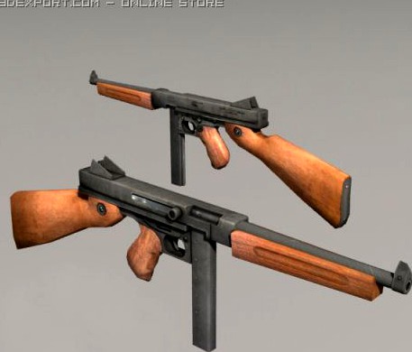 Thompson M1A1 3D Model