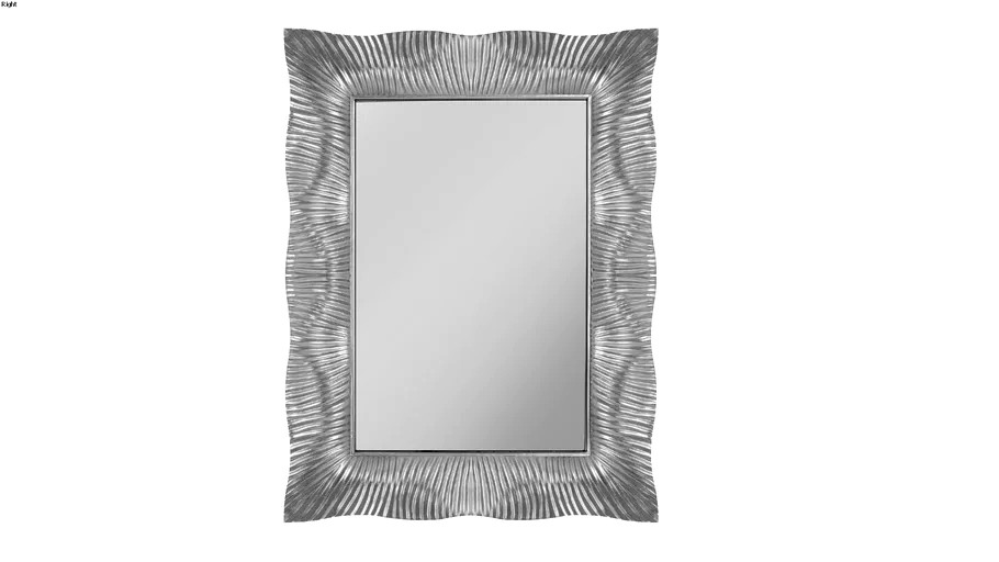 85696 Wall Mirror Wavy Silver 94x124cm