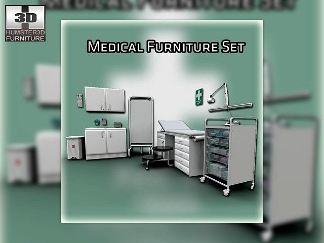 Medical furniture Set 3D Model