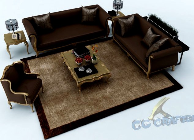 Sofa set 017 3D Model