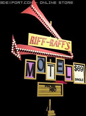 Motel Sign 3D Model