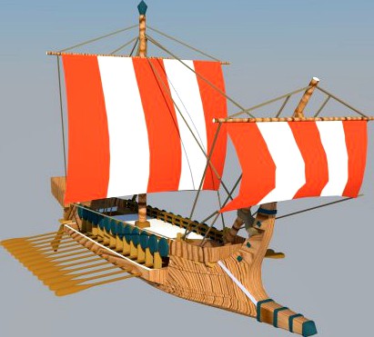 Greek boat 3D Model