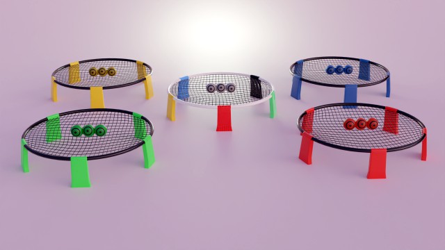 Spikeball-Roundnet Low-poly