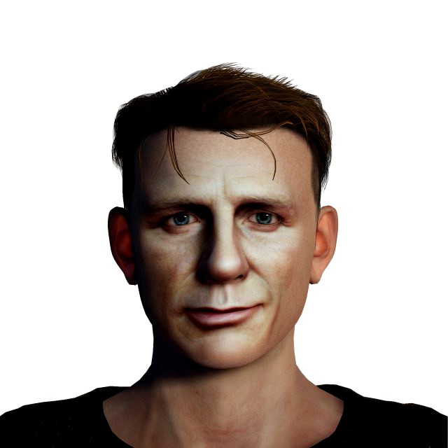 DANIEL CRAIG 3D Rigged model ready for animation