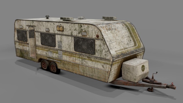 abandoned caravan