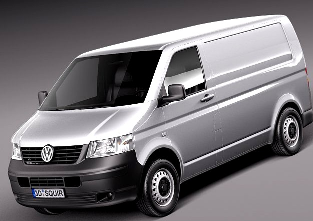 Volkswagen T5 Transporter Van 2003 to 2009 3D Model