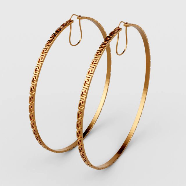 greca hoop earrings
