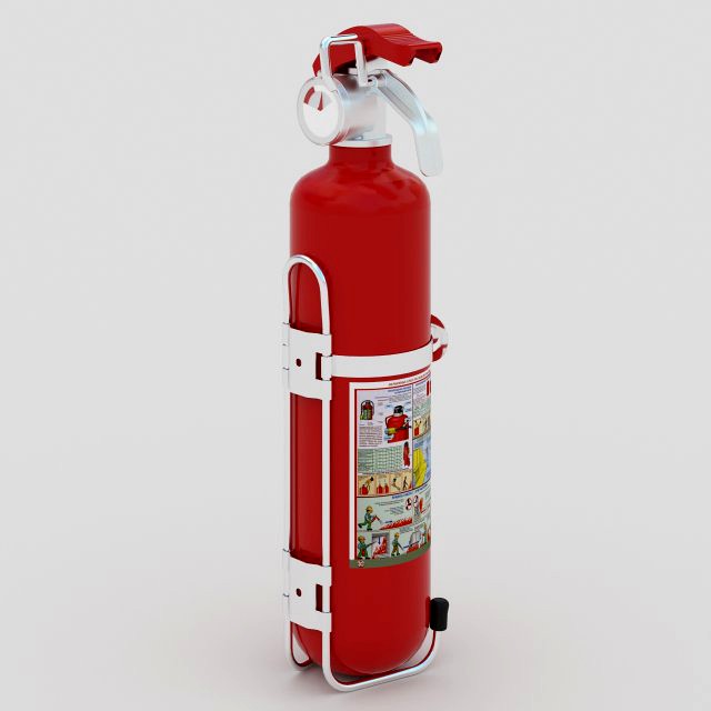 powder extinguisher on stand